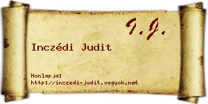Inczédi Judit névjegykártya